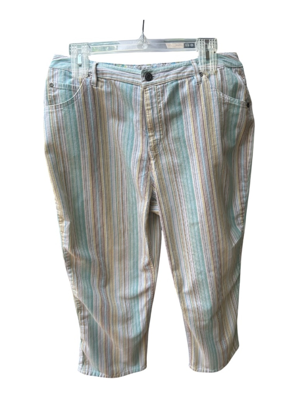 Westbound High Rise Striped Capri Jeans-Size 10